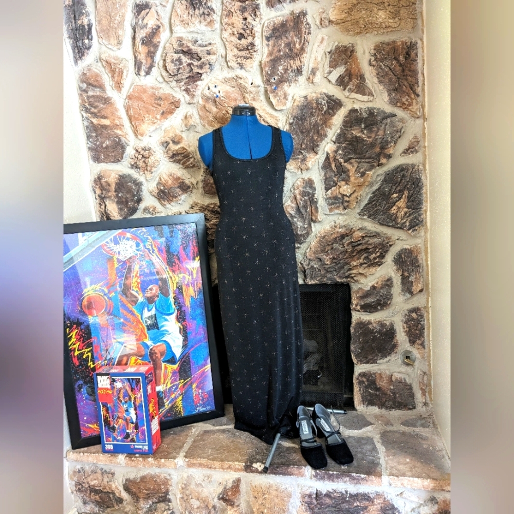 Vintage Black Bodycon Sparkle dress By A-List